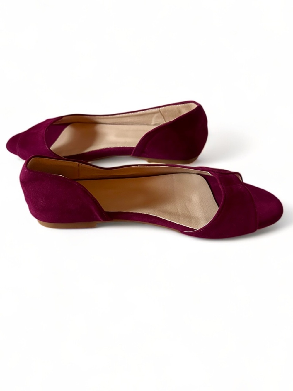 Women’s Open-Toe Slingback Flats in Plum - Picture 8 of 13